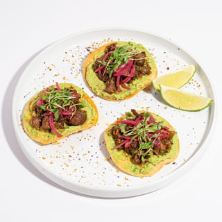 Tostadas de Chicharron de Ribeye